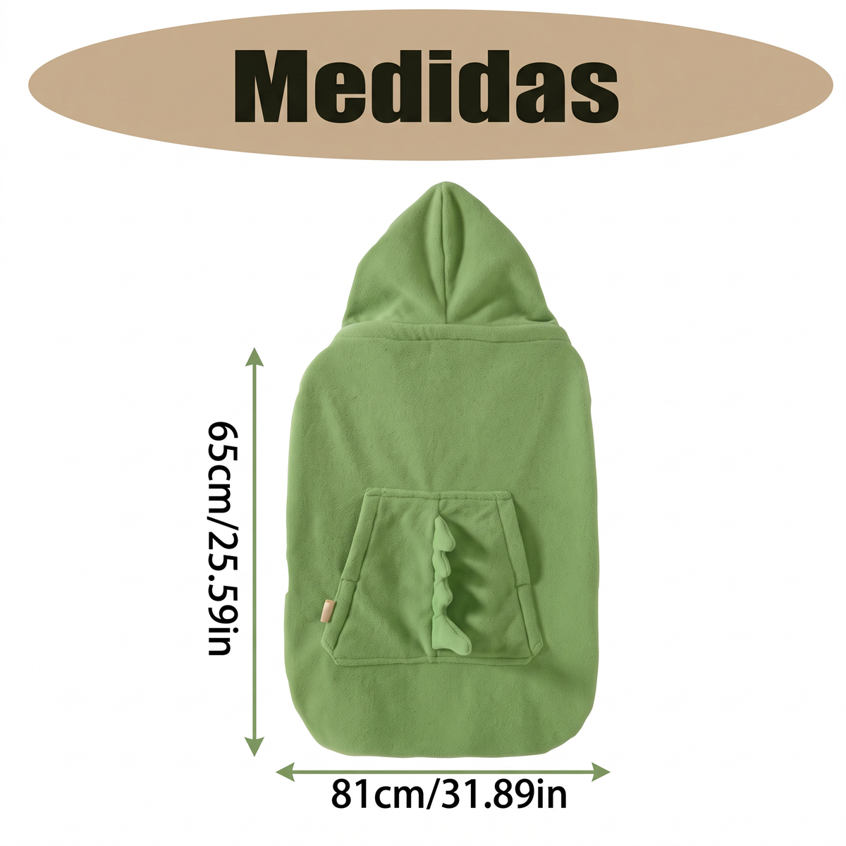DracoWrap™ | Manta-portabebés a prueba de viento con capucha de dinosaurio
